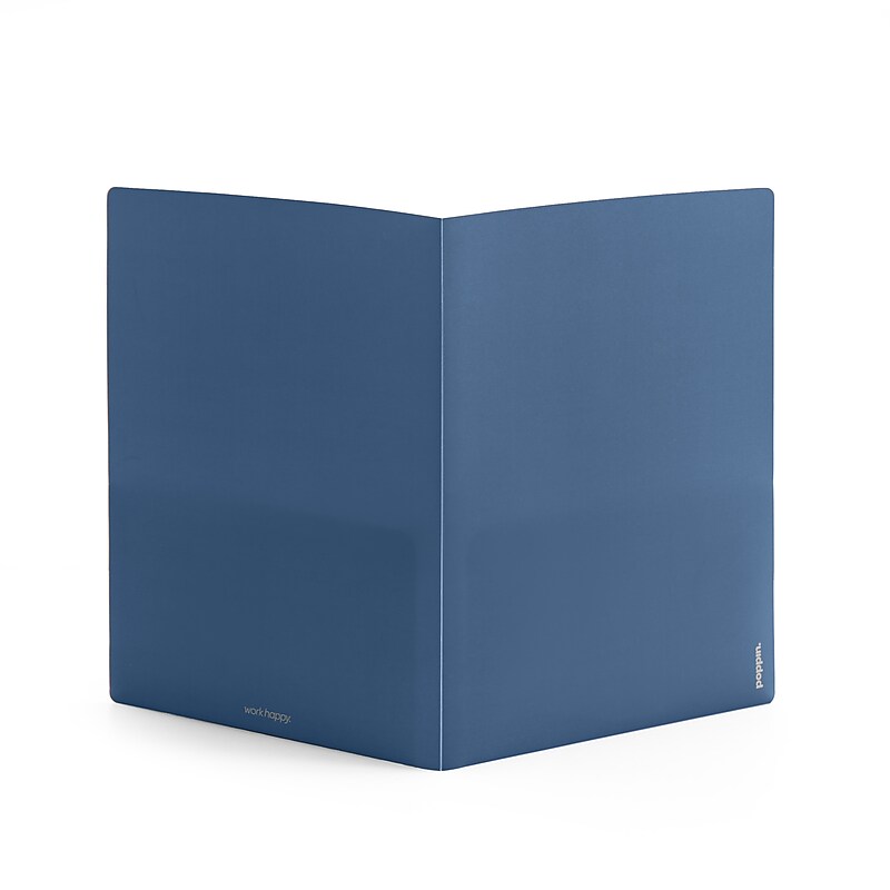 Poppin Smooth 2-Pocket Folder, Slate Blue (106631) image 1