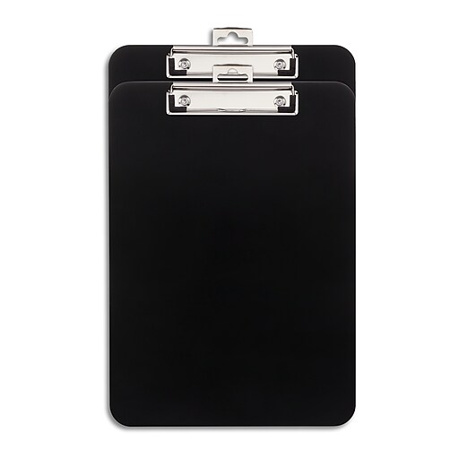 Staples Plastic Clipboards, Letter Size, Black, 2/Pack (10530) Staples
