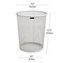 Mind Reader Metal Mesh Trash Can Without Lid, 4.4 Gallon, White, 2/Pack (2CIRGA-WHT)~#|#~A9E7A7F5-0715-4F49-ABAB23145E4288DC_sc7