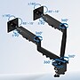 FlexiSpot MA1 Adjustable Dual Arms, Up to 32" Monitors, Black (MA1B-D-DP)~#|#~A9E9F108-2B3A-453D-A2F4CA28F98D764E_sc7