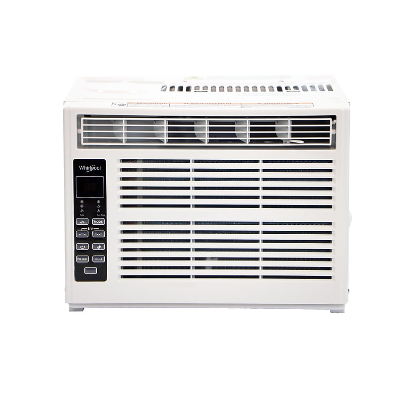 Whirlpool 115-Volt 8000 BTU Window Air Conditioner with Remote, White (WHAW081CW) image 1