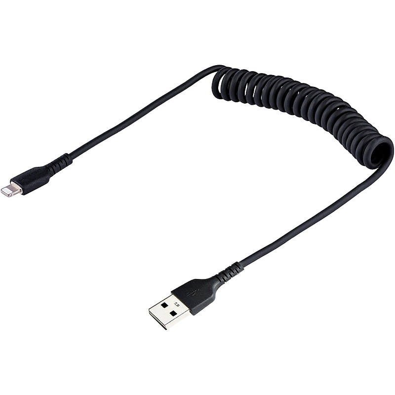 StarTech 20" USB-A to Lightning Cable, Male to Male, Black (RUSB2ALT50CMBC) image 1