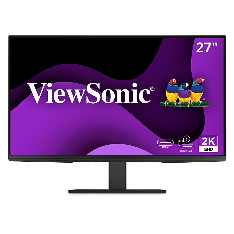 ViewSonic Ergonomic 27'' 1440p 100Hz FHD LCD Monitor, Black (VG2758-2K) image 1