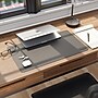 Smead Small Vegan Leather Anti-Slip Desk Pad, 23.6" x 13.7", Charcoal (64838)~#|#~A9F83759-A2C2-4406-AAECFFDEB3C6C44E_sc7