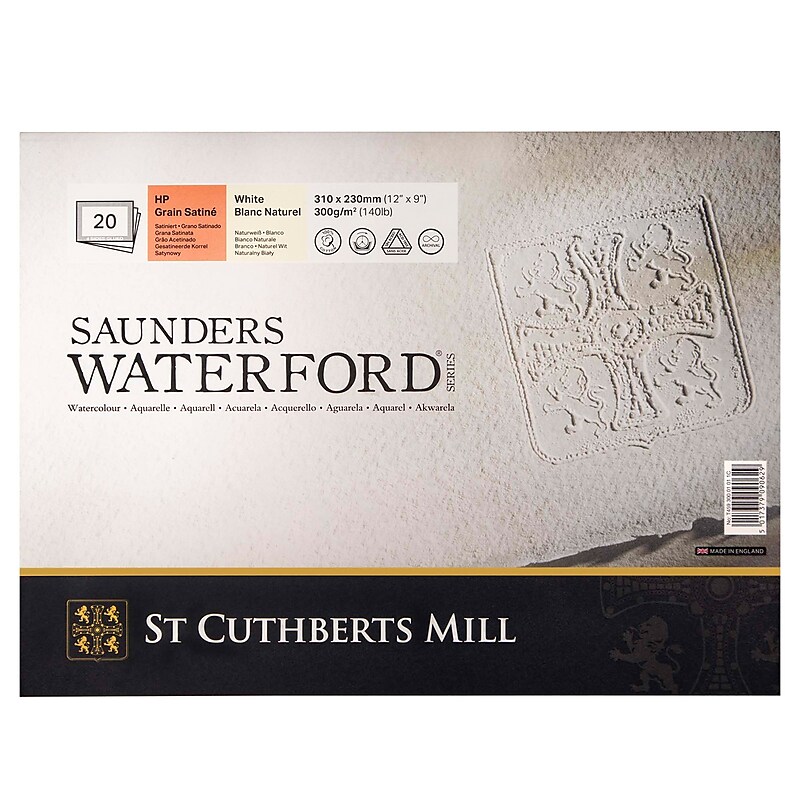 St Cuthberts Mill Saunders Waterford 9" x 12" Watercolor Sketch Pad, 20 Sheets/Pad (STCT45930001011C) image 1
