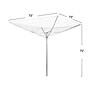 Household Essentials Aluminum Umbrella Clothes Dryer with Rotary Outdoor Laundry Rack and Geometric Frame (HH1600)~#|#~AA00766F-7696-4F81-94934B3B5455E9B8_sc7