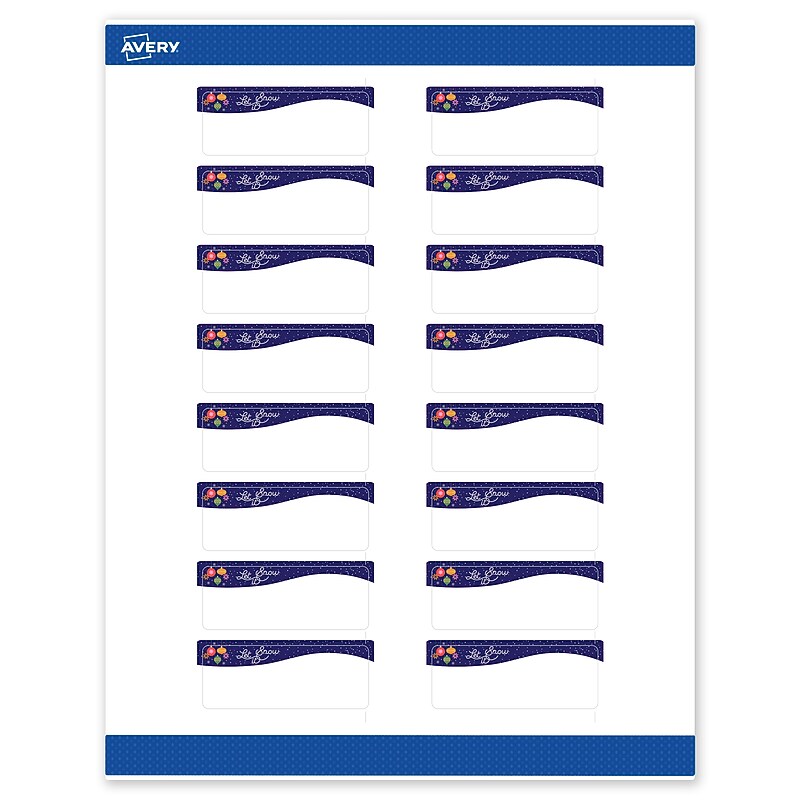 Avery Rectangle Multipurpose Labels, 1" x 2-5/8", White, 160/Pack (19479370438) image 1