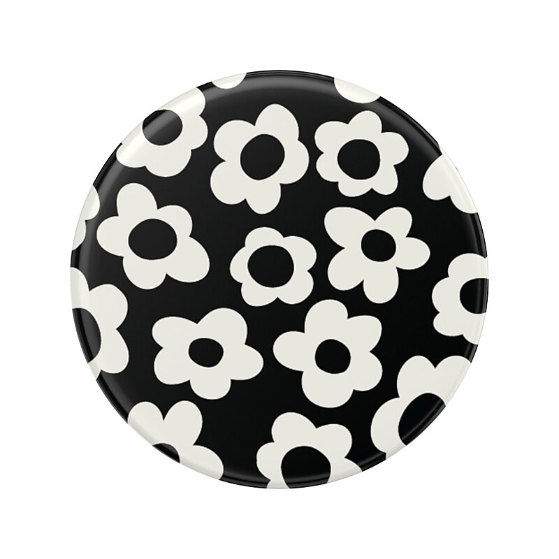 PopSockets PopGrip Universal iPhone 11/12 Cell Phone Grip, Black Mod Flower (807016) image 1