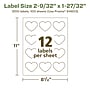 Avery EcoFriendly Heart Shaped Laser/Inkjet Multipurpose Labels, 2-9/32" x 1-27/32", White, 1200/Box (94603)~#|#~AA0E448C-E3E7-4B08-9B55BE2EABD48EF3_sc7