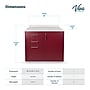 Viva Comfort 36.32'' H x 36" L Exam Room Medical Cabinet, 1-Door, 3-Drawers, Claret (902BASE36NSCL)~#|#~AA106BE4-AB5E-4CD9-ABEF256334E2EC1D_sc7