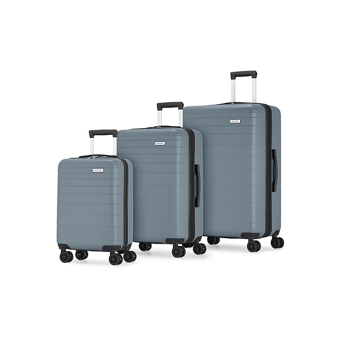 ルビーセル　ハンディ Bond Street Panoramic 3-Piece Hardside Spinner Luggage Set, Slate