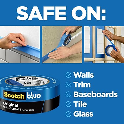 3-Pack Blue Painters Tape 1.88 Inches X 60 Yards Blue Masking Tape Bulk - Sharp Edge Line Technology, Produces Sharp Lines Residue-Free And Artisan Grade Wall Trim Tape,Chuangseed