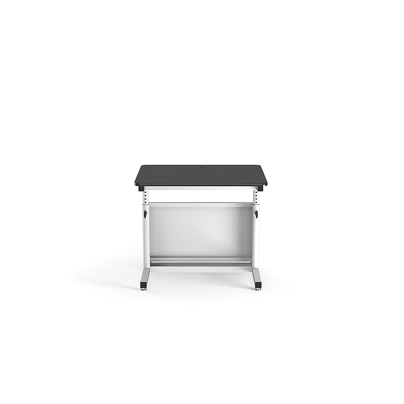 VersaDesk Deluxe 36"W Manual Adjustable Standing Computer Table, Black/White (CTL3630-WB) image 1