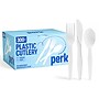 Perk™ Polystyrene Assorted Cutlery, Medium-Weight, White, 300/Pack (PK56406)~#|#~AA1EF68B-9750-4F8B-A8299B6890BE1482_sc7