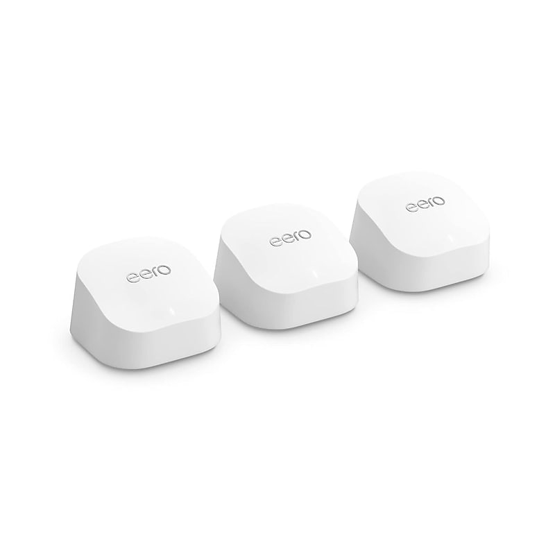 eero 6+ AX3000 Wi-Fi 6 Dual-Band Gigabit Mesh WiFi System, White, 3/Pack (B08ZK2BHP2) image 1