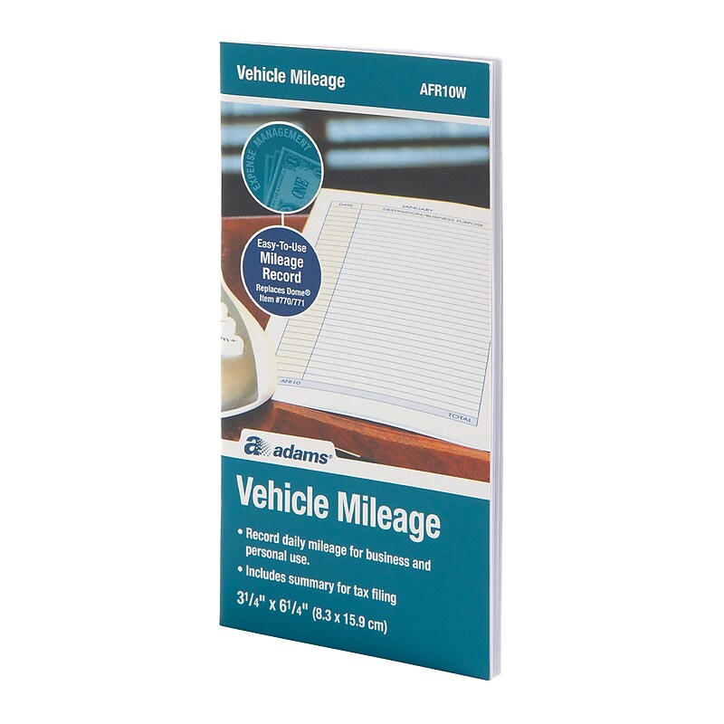 Adams Vehicle Mileage Records, 3 1/4" x 6 1/4", 36 Sets/Book (AFR10) image 1
