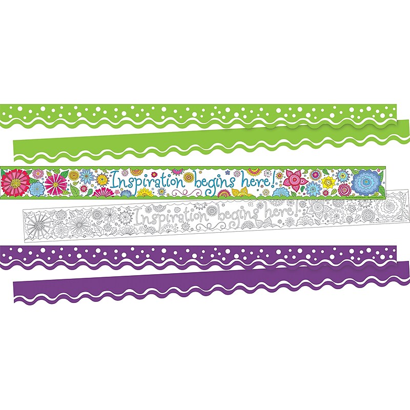 Barker Creek Double-Sided Border Set, Motivational Sunset, 3 designs, 38/Set (4029) image 1