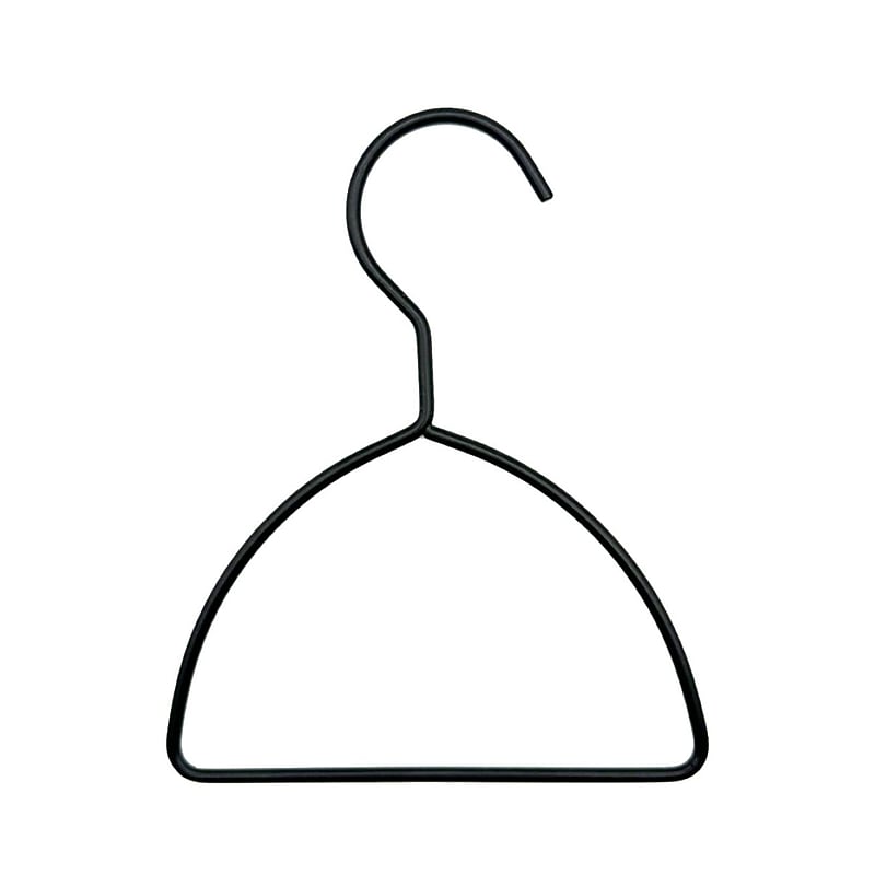 Nahanco Metal Clothes Hangers, Black, 10/Carton (AHLHMB10) image 1