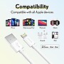 Overtime Apple MFI Certified Lightning to USB-A Charging Cable, 10ft., White (MFIWHITE10FT)~#|#~AA2E7925-55FA-44A6-8E733101DD350D6F_sc7