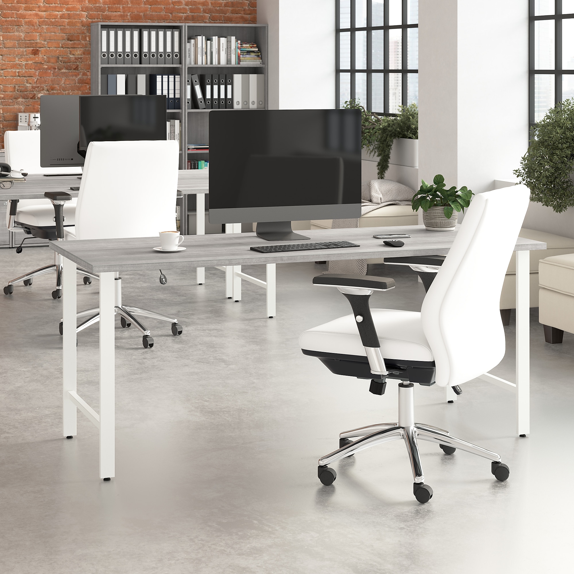 Bush Business Furniture Hustle 72W x 30D Computer Desk with Metal Legs, Platinum Gray (HUD272PG) Sansujyuku sansujyuku.com