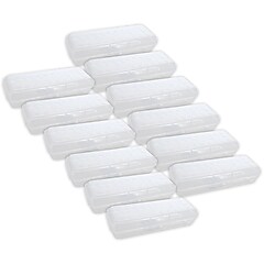 Bazic Plastic Latch Pencil Case, Clear, 12/Bundle (BAZ834-12