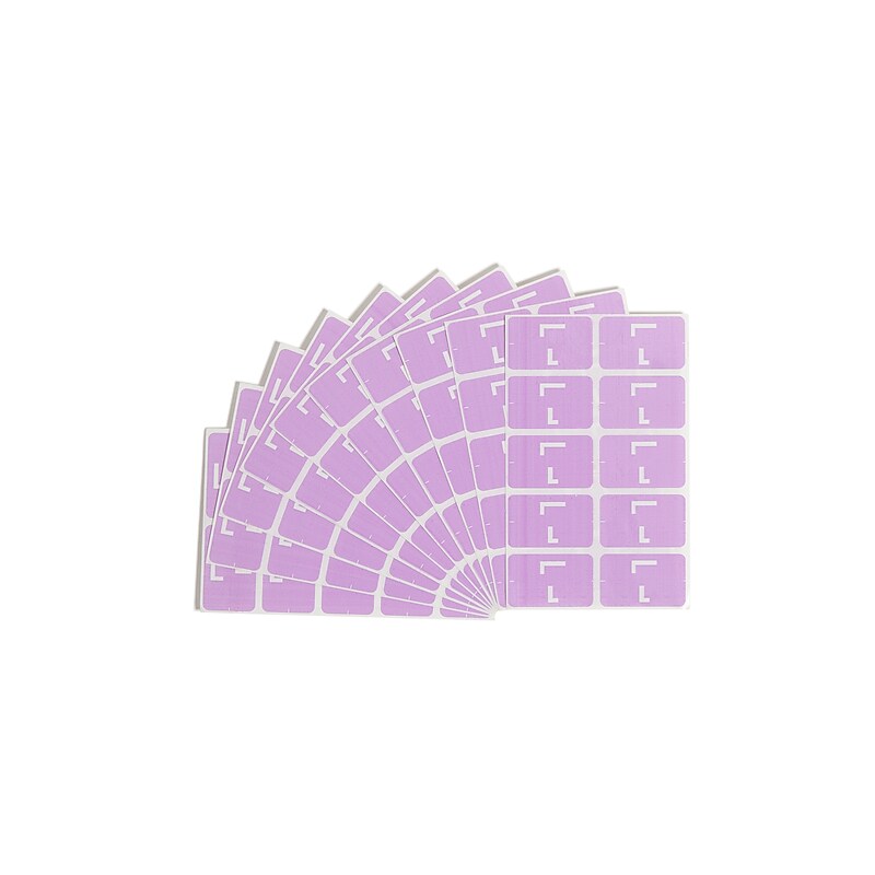 Smead AlphaZ ACCS Identification & Color Coding Label, L, Purple/White, 100/Pack (67192) image 1