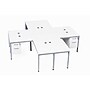 Boss Office Products Simple System 66"W L-Shaped Desk with Pedestal, White, 4/Set (SGSD019-102-WT)~#|#~AA3D5157-6FDB-418F-ADAED42F18DF5175_sc7