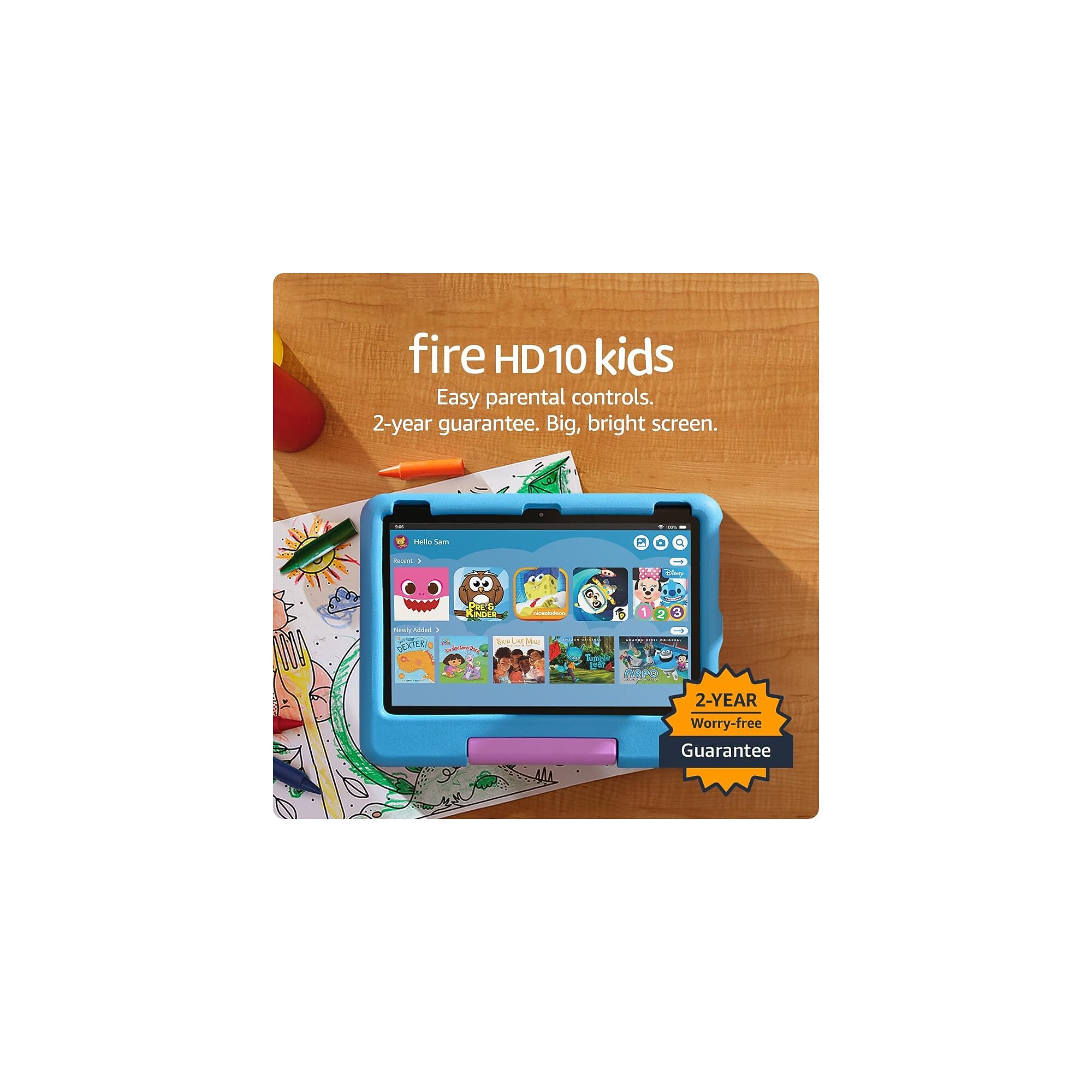Amazon Fire 10.1″ Tablet, WiFi, Fire OS, Blue (53-032430) Sansujyuku sansujyuku.com