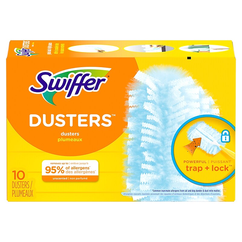 Swiffer Dust Lock Fiber Refill Dusters, Unscented, 10/Box