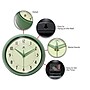 Infinity Instruments Round Retro Wall Clock, Aluminum, 9.5" (10940-GREEN)~#|#~AA41DD73-5371-4D6D-9A1CE7AA700A7EE4_sc7