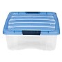 Iris 26 Qt. Latch Lid Storage Tote, Clear/Navy, 6/Carton (100364-CT)~#|#~AA44194D-D8A8-40FB-A33E963AD988A3BC_sc7
