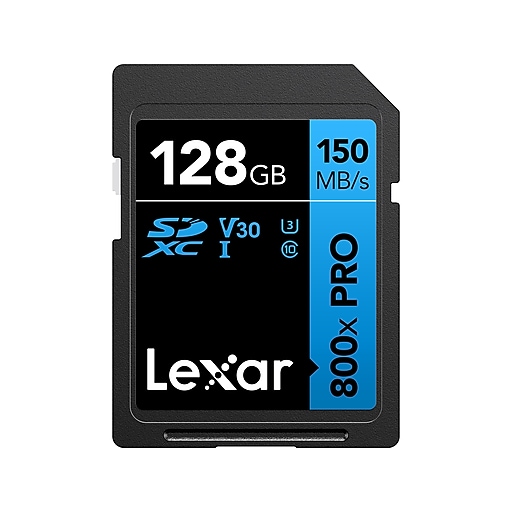Lexar High-Performance 800x PRO BLUE Series 128GB SDXC Memory Card
