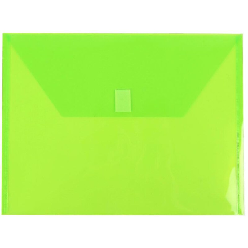 JAM Paper Premium Plastic Document File, Letter, Lime Green, 3/Pack (218V0LIX3) image 1