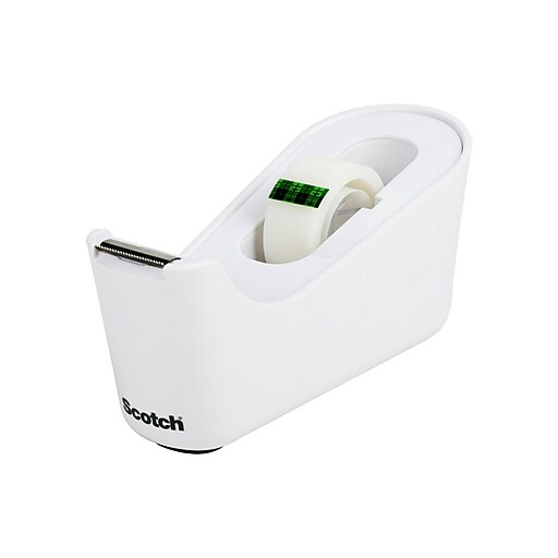 Scotch C18 Desktop Dispenser, 1" Core, White (C18MX) Staples