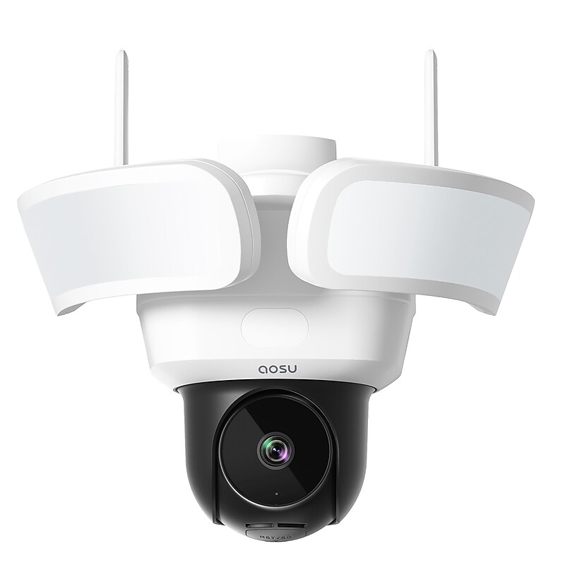 aosu Floodlight Cam Pro Outdoor Smart Security Camera, White (L5P2CA11) image 1