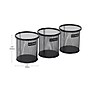 Mind Reader Metal Pen and Accessory Holder Desk Organizer, Black, 3-Pieces (CLIPMESH3-BLK)~#|#~AA51BFF1-01F5-421C-B88927E81EB5FCF1_sc7
