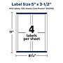 Avery Laser/Inkjet Rectangle Multipurpose Labels, 5" x 3.5", White, 400 Labels/Box (94256)~#|#~AA545B4D-DB85-4CC1-872BDC6CAD81AA1D_sc7