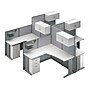 Bush Business Furniture Office in an Hour 63"H x 129"W 4 Person L-Shaped Cubicle Panel Workstation, Pure White (OIAH007WH)~#|#~AA5484B5-3A33-4306-A25020E9A4094D08_sc7