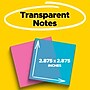Post-it Transparent Pop-up Super Sticky Notes Combo Pack, 2" x 2", Assorted Colors, 30 Sheets/Pad, 2 Pads/Pack (600-2COL) ~#|#~AA566E67-E3F9-464C-8F6D0D263834D202_sc7
