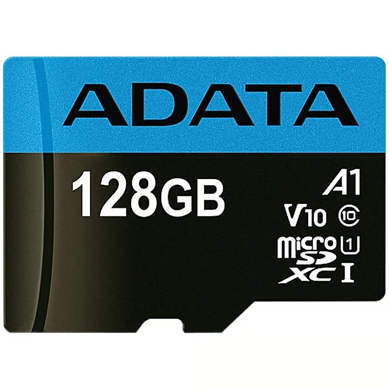 ADATA Premier 128GB microSDXC Memory Card with Adapter, Class 10, UHS I, V10 (AUSDX128GUICL10A1 RA) image 1