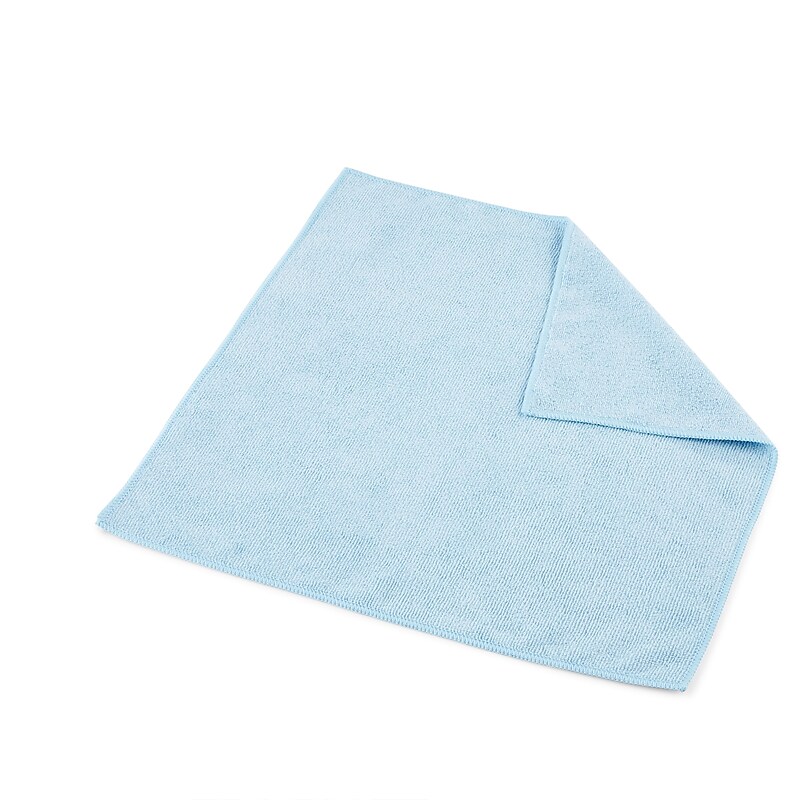 Coastwide Professional™ Microfiber Wipers, 16" x 16", Blue, 12/Pack (CW45466) image 1