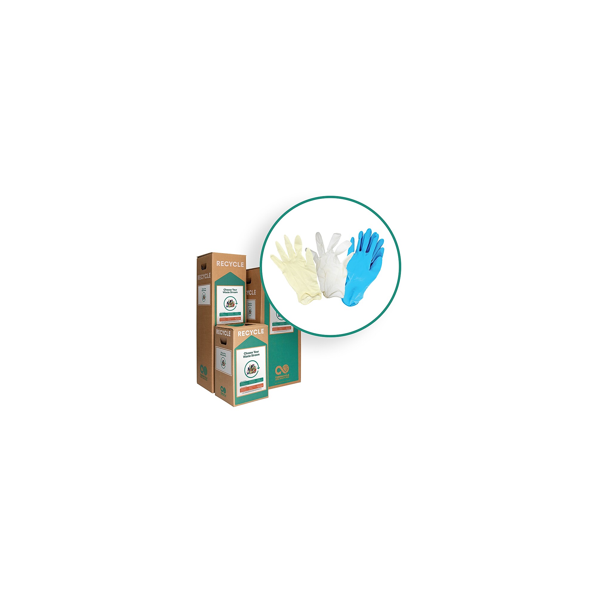 TerraCycle Cardboard Disposable Gloves Recycling Box, 10.5 Gallon, White/Green (301) Sansujyuku sansujyuku.com