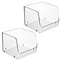 iDESIGN Small Stackable Plastic Storage Bin, Clear, 2/Pack (28013M2)~#|#~AA613ADE-FFF7-48F0-AAC243A3AC52986C_sc7