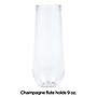 Creative Converting 9 oz Plastic Stemless Champagne Flutes, 24/Pack (338361)~#|#~AA67057E-7C7F-4936-B1186067FAA43756_sc7