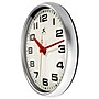 Infinity Instruments Lexington Ave Wall Clock, 15", Silver w/ Red Hands~#|#~AA6785CB-D274-4F93-85496868D115F431_sc7