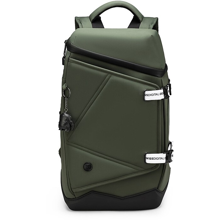 SwissDigital SEON L+ Mountain-Shaped Laptop Backpack, Large, Dark