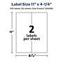 Avery Laser/Inkjet Multipurpose Labels, 4.25" x 11", Glossy Clear, 100/Box (94266)~#|#~AA6B711E-243D-4F2A-B51607CEFD9BEEBB_sc7