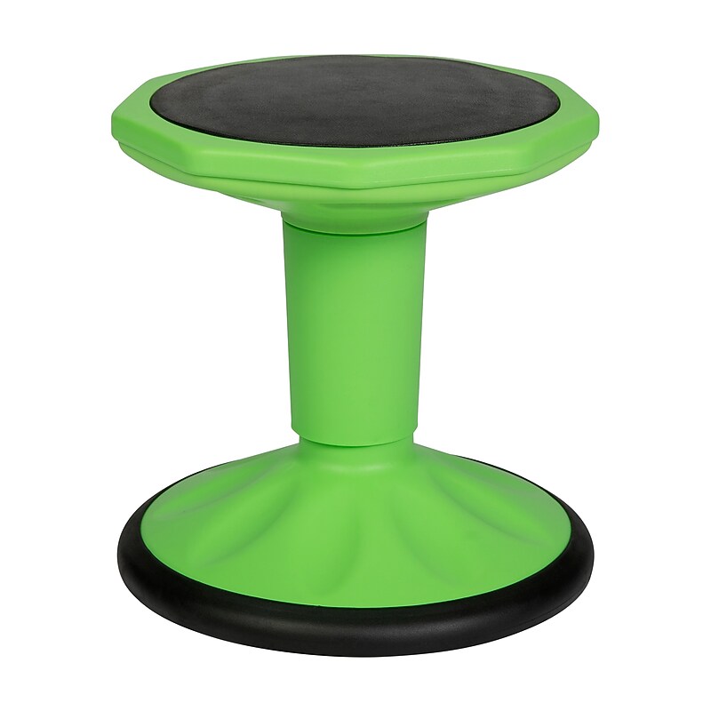 Flash Furniture Lucas Plastic Kids Wobble Stool, Green (BFT9001F14GRN) image 1