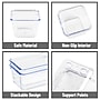 Mind Reader Stackable Plastic Desk Tray Set, Clear, 25 Pieces (DRORG25-CLR)~#|#~AA7560FF-BA08-471D-89E1BD8CF8610D18_sc7