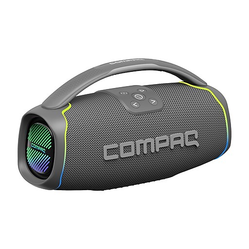 Compaq 50W Portable Bluetooth Speaker, Gray (CMQ50W) | Staples